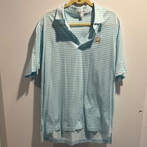 Peter Millar Aqua Striped Polo Shirt
